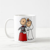 新郎新婦のマグ コーヒーマグカップ (左)