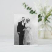 新郎新婦のヴィンテージウェディング ポストカード (スタンド正面)