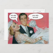 新郎新婦のヴィンテージ運ウェディング ポストカード (正面/裏面)