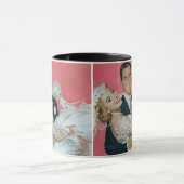 新郎新婦のヴィンテージ運ウェディング マグカップ (中央)