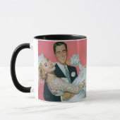 新郎新婦のヴィンテージ運ウェディング マグカップ (左)