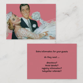 新郎新婦のヴィンテージ運ウェディング 名刺