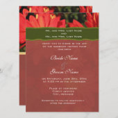 新郎新婦の両親からの結婚式招待状。 招待状 (正面/裏面)