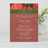 新郎新婦の両親からの結婚式招待状。 招待状 (スタンド正面)