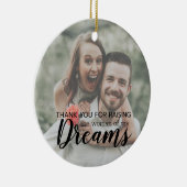 新郎新婦の両親が夢を見る写真 セラミックオーナメント (右)