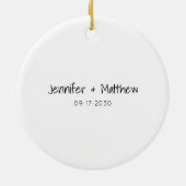 新郎新婦の両親が夢を見る写真 セラミックオーナメント (裏面)