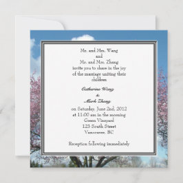 新郎新婦の両親結婚式招待状 招待状