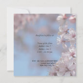 新郎新婦の両親結婚式招待状 招待状 (裏面)