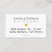 新郎新婦の住所 名刺 (正面)