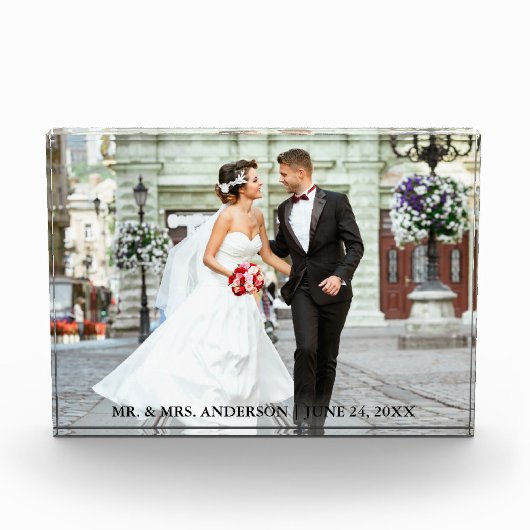 新郎新婦の写真の結婚式のブロック フォトブロック (正面)