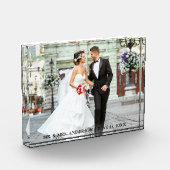 新郎新婦の写真の結婚式のブロック フォトブロック (左)