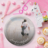 新郎新婦の写真を結婚作成する ペーパープレート (パーティー)