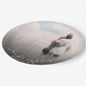 新郎新婦の写真を結婚作成する ペーパープレート (アングル)