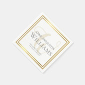 新郎新婦の名前の名前を白 スタンダードカクテルナプキン (角)