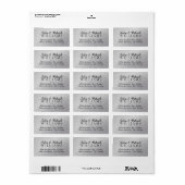 新郎新婦の名前ホーム住所 シールフェイクシルバー ラベル (フルシート)