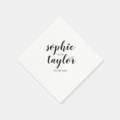 新郎新婦の名結婚前 スタンダードカクテルナプキン (角)