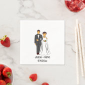 新郎新婦の名結婚前 スタンダードカクテルナプキン (インサイチュ)