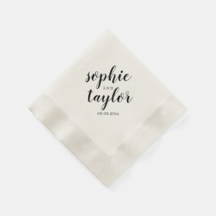 新郎新婦の名結婚前 縁ありカクテルナプキン