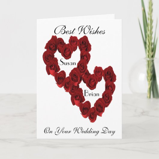 新郎新婦の婚礼カード カード (正面)