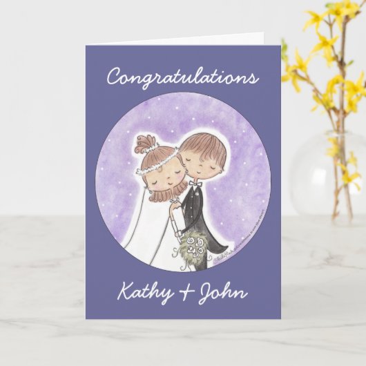 新郎新婦の子供 カード (黄色い花)