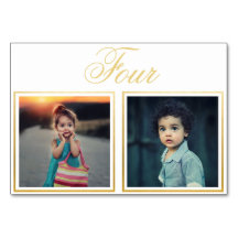 新郎新婦の年齢エレガントの上品な金ゴールドテーブル番号