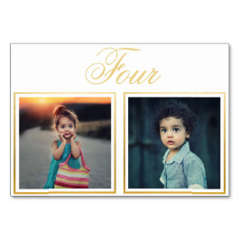 新郎新婦の年齢エレガントの上品な金ゴールドテーブル番号 テーブルナンバー