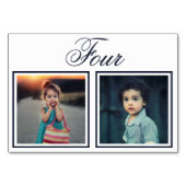 新郎新婦の年齢エレガントカスタムカラーテーブル番号 テーブルナンバー (裏面)