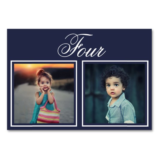 新郎新婦の年齢エレガントカスタムカラーテーブル番号 テーブルナンバー (裏面)