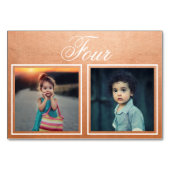 新郎新婦の年齢エレガントバラ金ゴールドテーブル番号 テーブルナンバー (裏面)