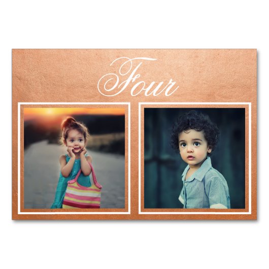 新郎新婦の年齢エレガントバラ金ゴールドテーブル番号 テーブルナンバー (正面)