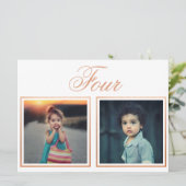 新郎新婦の年齢エレガントバラ金ゴールドテーブル番号 招待状 (スタンド正面)