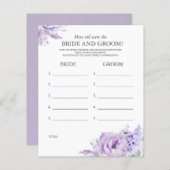 新郎新婦の年齢 – 紫のフローラ (正面/裏面)