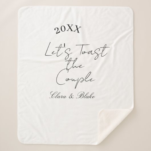 新郎新婦の幸せを祝って乾杯しましょう シェルパブランケット (正面)