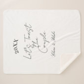 新郎新婦の幸せを祝って乾杯しましょう シェルパブランケット (正面(横))