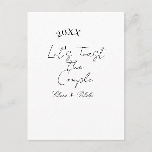 新郎新婦の幸せを祝って乾杯しましょう ポストカード (正面)