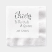 新郎新婦の応援結婚 箔ナプキン (正面)