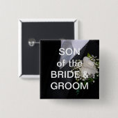 新郎新婦の息子 缶バッジ (正面&裏面)