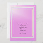 新郎新婦の招待 招待状 (裏面)