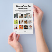 新郎新婦の推理ゲーム結婚は何歳だった チラシ (ハンドル)