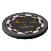 新郎新婦の日付を保存する – ピンク ポーカーチップ (トップ)