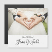 新郎新婦の日付を保存すパーソナライズされたる (正面/裏面)