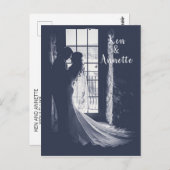 新郎新婦の日付を保存 ポストカード (正面/裏面)