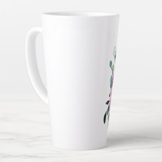 新郎新婦の母を作成ギフト名フローラ カフェラテマグ (左アングル)