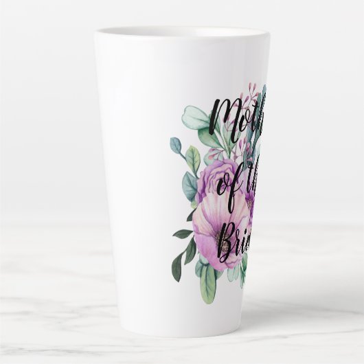 新郎新婦の母を作成ギフト名フローラ カフェラテマグ (正面)