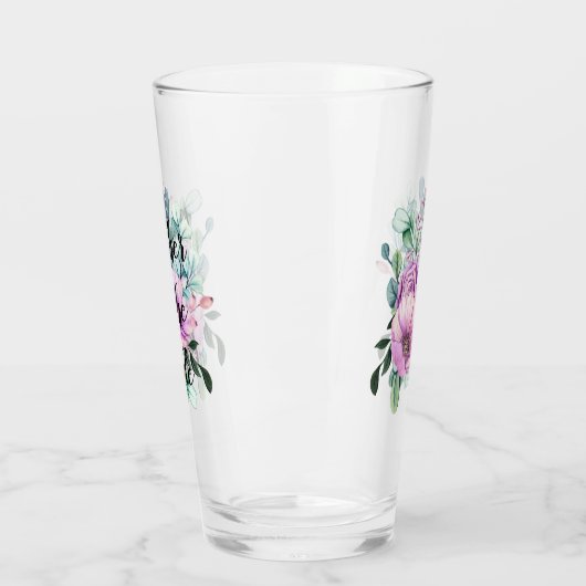 新郎新婦の母を作成ギフト名フローラ タンブラーグラス (左)