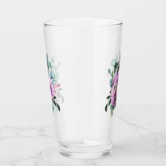 新郎新婦の母を作成ギフト名フローラ タンブラーグラス (右)