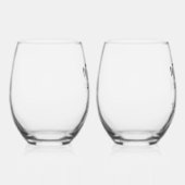 新郎新婦の母ギフト名Date 結婚's ステムなしワイングラス (右)