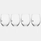 新郎新婦の母結婚父 ステムなしワイングラス (左)