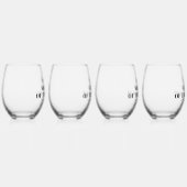 新郎新婦の母結婚父 ステムなしワイングラス (右)