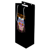 新郎新婦の砂糖スカル死ぬまで私たちパーティー ワインギフトバッグ (正面アングル)